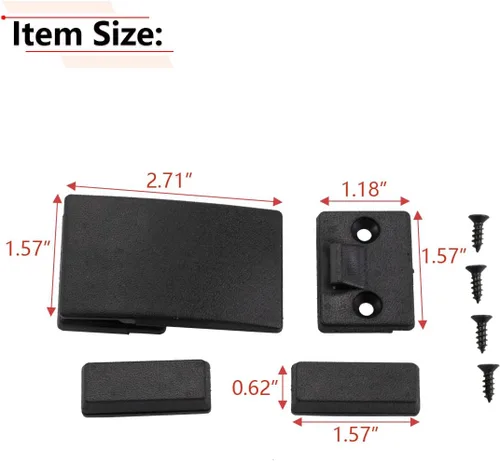 Vista 4 de RLB-HILON Cerradura de pestillo y pestillo de ventana corrediza trasera compatible con camioneta Nissan D21 Hardbody de 1986 a 1994, para camioneta