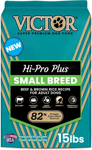 Vista 13 de VICTOR Classic - Hi-Pro para raza pequeña adulta, 5 libras Real Beef 1st Ingredient, Small Breed Bite-Sized Kibble, Immune & Digestive Support