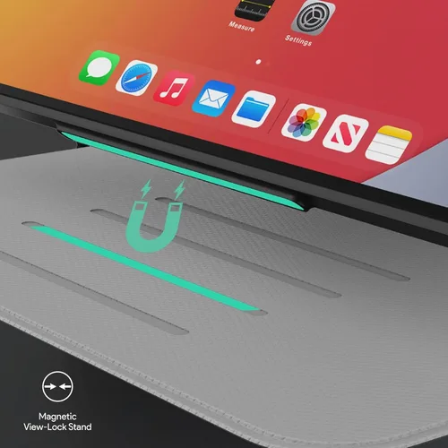 Vista 4 de Incipio - Funda protectora SureView para iPad 7ª y 6ª generación, funda delgada ligera con soporte ajustable, protección contra arañazos (negro)