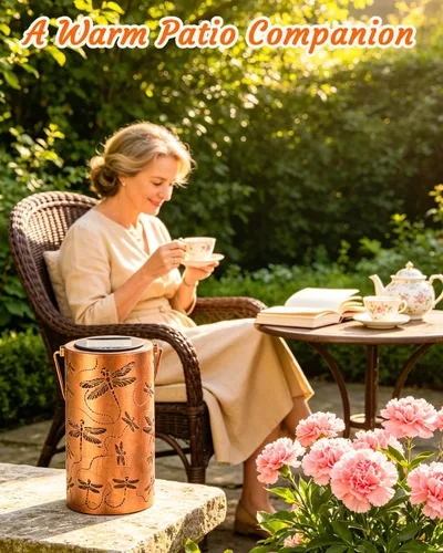 Vista 5 de ANYTALK Faroles Solares de Libélula para Exteriores Impermeables, Regalos de Cumpleaños para Mujeres Mamá Abuela, Luces Solares Colgantes