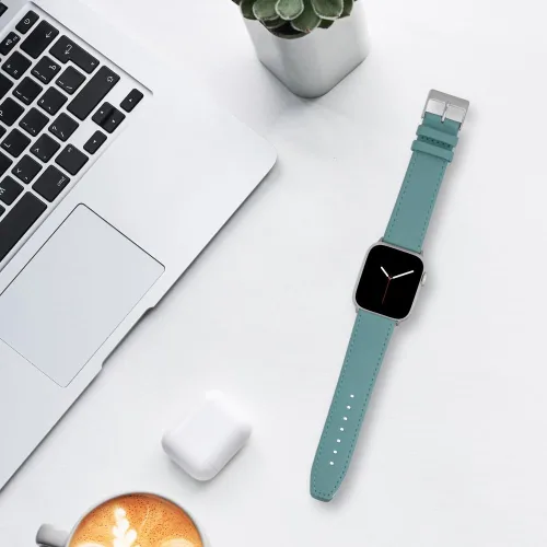 Vista 8 de Bandini Correas de cuero para mujer para Apple Watch de 1.496 pulgadas, 1.575 pulgadas, 1.614 pulgadas para mujer, correa delgada de cuero iWatch