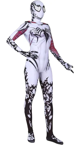 Vista 5 de Gwen Stacy - Disfraz de superhéroe de tela de elastano en el versículo de araña Gwenom