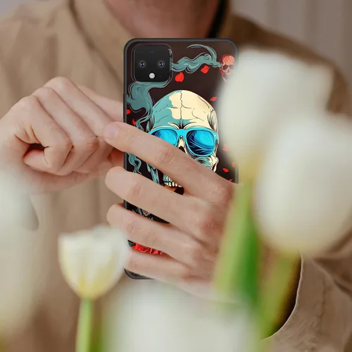 Vista 392 de Funda delgada para Google Pixel 4 XL, funda delgada de silicona de TPU suave a prueba de golpes para Google Pixel 4 XL, astronauta Galaxy