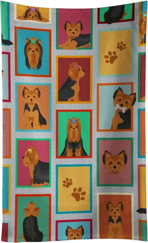 Vista 68 de Caroline's Treasures MLM1160KTWL - Lots of Red Siberian Husky - Toalla de cocina para invitados, toalla de baño decorativa para cara, té, paño