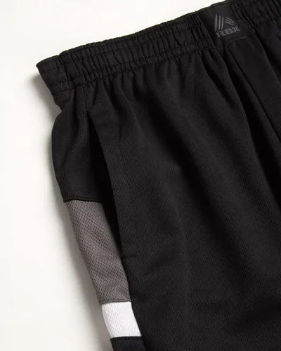 Vista 2 de RBX Pantalones cortos deportivos para niños, paquete de 2 pantalones cortos de malla para baloncesto y gimnasio (4-16)