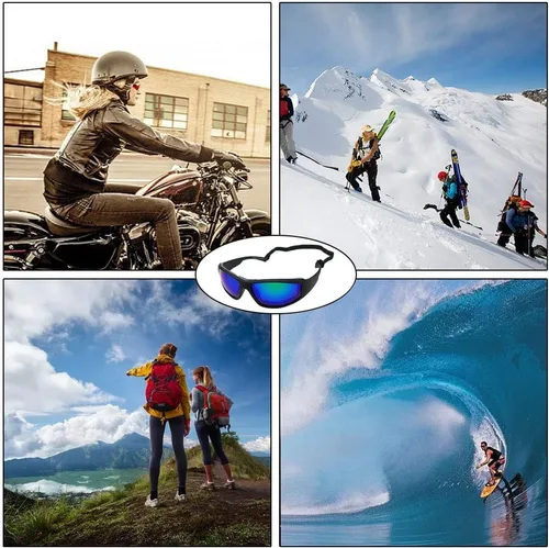 Vista 3 de LUFF UV400 Outdoor Riding Sunglasses for Men, Protects Your Eyes from Glare Verde