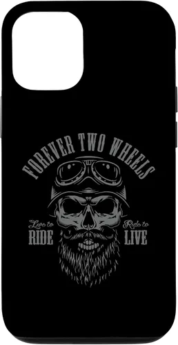 Vista 28 de Forever Two Wheels Biker Skull with Beard Motorcycle Design - Carcasa para iPhone 17