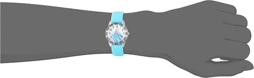 Vista 5 de Disney Frozen Kids Plastic Time Teacher Analog Quartz Nylon Strap Watch