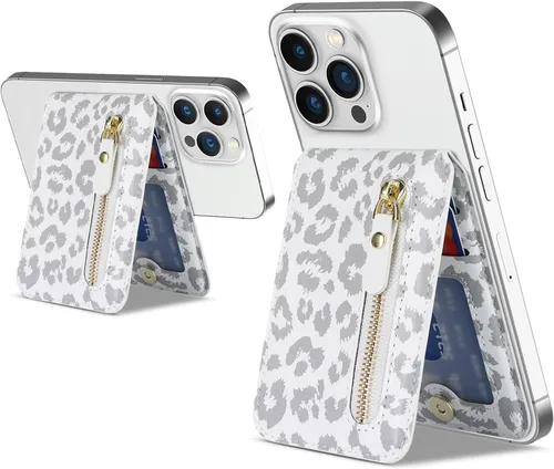 Vista 12 de Cavor Compatible con Apple Magsafe Wallet con soporte ajustable, cartera magnética para iPhone 17/16 Pro Max/15/14 Plus/13/12 Magsafe - Tarjetero