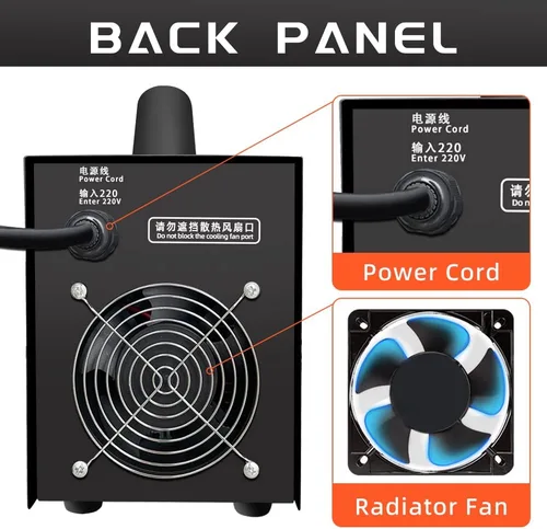 Vista 5 de LSL-4000 Máquina de limpieza de electrólisis de perlas de soldadura 220V, limpiador industrial de soldadura para TIG, soldaduras por puntos.