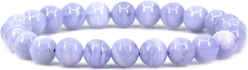 Vista 25 de Amandastone Pulsera elástica de cuentas redondas de 0.315 in con piedras preciosas naturales de 7 pulgadas