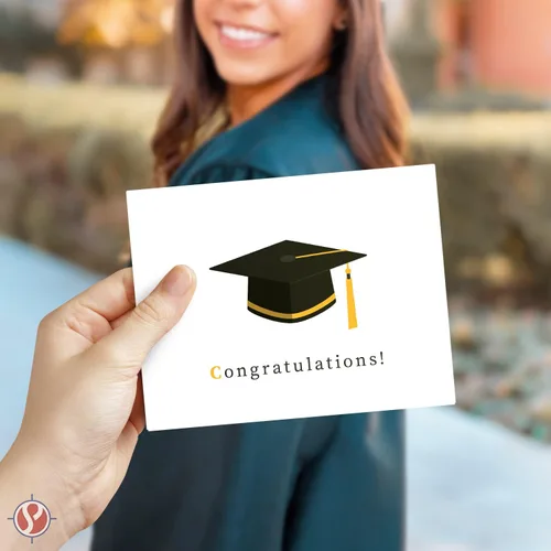 Vista 4 de Tarjetas de felicitación y sobres de graduación – Graduados de clase 2026, agradecimiento, felicitaciones de celebración, saludos plegables