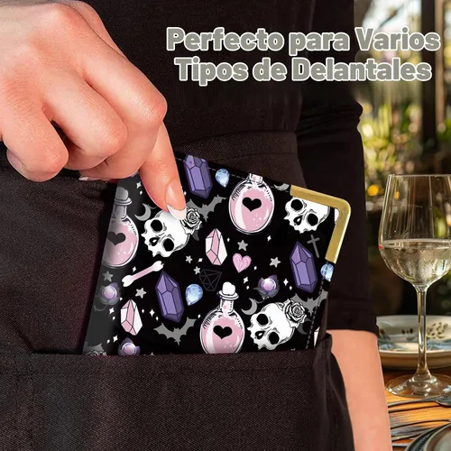 Vista 6 de Diseña tu propio libro de mesera, personaliza libros de servidor para mesera de 20 x 13 cm (8 x 5 pulgadas), cartera de servidor con bolsillo