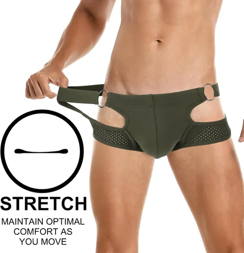Vista 114 de SKYSPER Jock Strap Athletic Supporter para hombres Sexy Jockstrap Ropa interior masculina