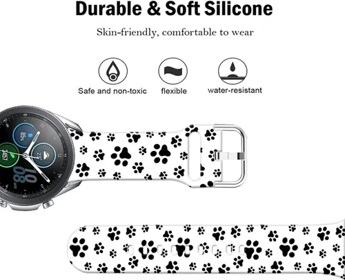 Vista 3 de Correas de reloj de dibujos animados de 0.787 in compatibles con Samsung Galaxy Watch 7/6/5/4 40/1.732 in/Galaxy Watch 1.654 in, correas deportivas