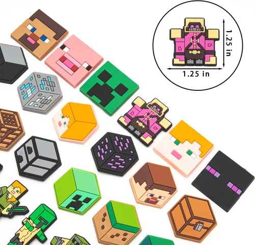 Vista 3 de Paquete de 40 dijes para zapatos de videojuegos, para niños, adolescentes, niños, hombres, lindos pines de zapatos de PVC, accesorios de zapatos