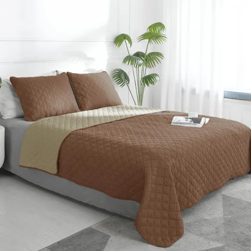 Vista 37 de Easy-Going - Juego de colcha reversible tamaño individual con 1 colcha y 1 funda de almohada, colcha de cama suave, colcha de microfibra ligera