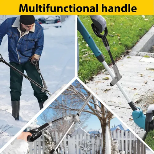 Vista 6 de Mango universal para pala de nieve, accesorio de mango protector de espalda para pala de nieve, extensión de mango ergonómico de elasticidad, ajuste