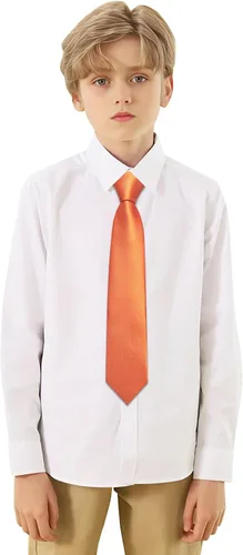 Vista 301 de Barry.Wang Corbata de niño regular seda tejida rayas sólido lazo bolsillo cuadrado