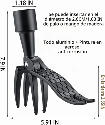 Vista 3 de Extractor de malas hierbas, herramienta de extracción de malas hierbas, herramienta de extracción de deshierbe resistente para patio, jardín, 4