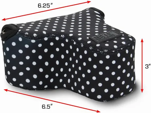 Vista 3 de USA GEAR Funda para cámara réflex digital con tecnología de DuraNeoprene, almacenamiento de accesorios y aberturas para correa – Funciona con Nikon