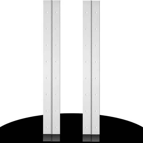 Vista 14 de Bisagra de Piano de Acero Inoxidable Negra de 2 Piezas de 2" x 18", 0.060" / 1/16" de Grosor, Bisagra de Piano de Trabajo Pesado con Agujeros Negro
