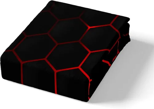 Vista 4 de Funda de edredón de panal para niños, hombres y niñas, juego de ropa de cama moderno con temática geométrica hexagonal, diseño de cuadrícula