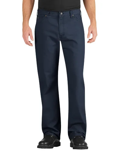 Vista 25 de Dickies Jeans de carpintero para hombre, ajuste relajado, pierna recta, Negro, 30 x 30
