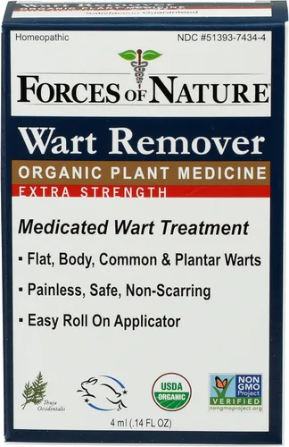 Vista 3 de Forces Of Nature - Eliminador de verrugas naturales y orgánicas extra fuerte (0.16 onzas líquidas), sin OMG, sin productos químicos nocivos,