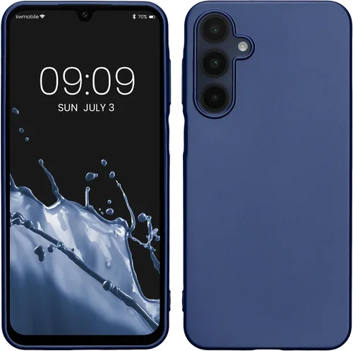 Vista 120 de kwmobile Funda compatible con Samsung Galaxy A12 - Funda protectora de silicona TPU suave y delgada - Azul Báltico