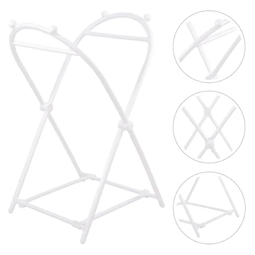 Vista 8 de Healifty Soporte de bolsa de basura portátil Pp Estante de almacenamiento blanco simple