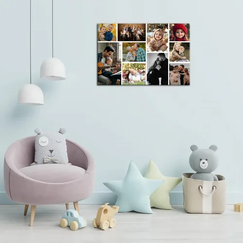 Vista 2 de ZHIYYHAO Impresiones en Lienzo Personalizadas con Tus Fotos Collage Enmarcado Cuadros Múltiples Personalizados en Lienzo Arte de Pared para Sala
