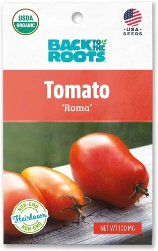 Vista 15 de Back to The Roots Paquete de semillas 100% orgánicas - Tomate 'Big Rainbow' 100mg Paquete de Semillas de 2ct - Tomate 'San Marzano