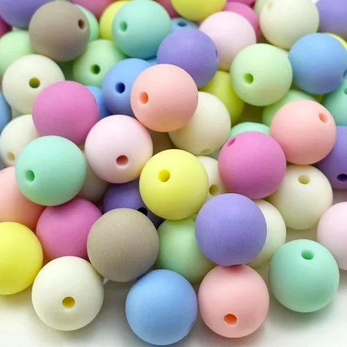 Vista 7 de Jmassyang 800 cuentas redondas de plástico pastel acrílicas de color caramelo de 0.236 pulgadas (0.236 in), mezcla de colores caramelo, cuentas