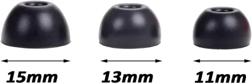 Vista 3 de Juego de almohadillas de silicona de repuesto para auriculares Beats Studio Buds, 6 pares (negro)