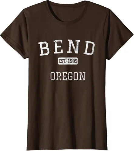 Vista 22 de Bend Oregon OR Camiseta vintage, Negro