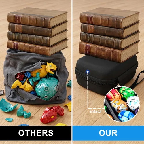 Vista 4 de Funda compatible con Bakugan para Baku Gear Pack, organizador de juguetes, almacenamiento para tarjetas Bakucores y figuras de acción ultra