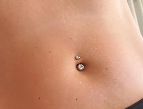Vista 3 de Longita Belly Button Ring Silver Gold Belly Rings Surgical Steel Belly Button Rings for Women Dangle Belly Button Rings Dangling Short Belly Button