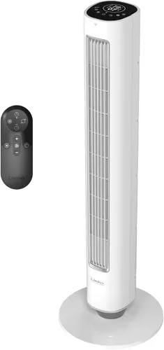 Vista 13 de Ventilador de torre Lasko Pinnacle de 40", para el hogar, flujo de aire de 32 pies/s, silencioso de 24dB, oscilación de 90°, ventilador de pie