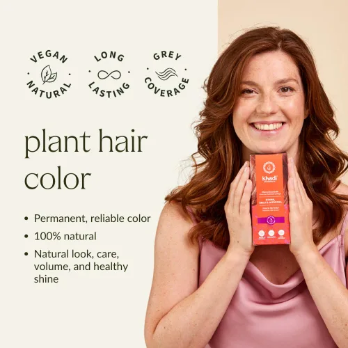 Vista 3 de Khadi - Color de cabello Henna, Amla y Jatropha 3.53 oz