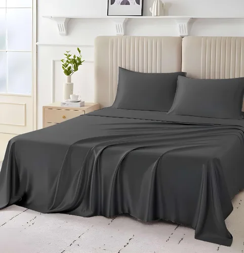 Vista 20 de Giza Sheets Twin – Sábanas de 100% algodón egipcio Giza – Sábanas para colchón de hasta 18 pulgadas de profundidad – 4 piezas de sábanas de algodón