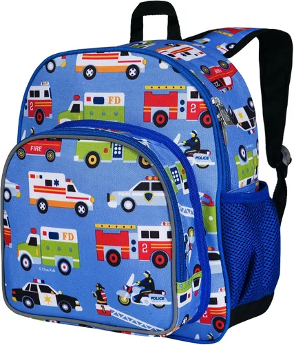 Vista 12 de Wildkin - Mochila infantil de 12 pulgadas – Acolchada, ajustable, ideal para guardería y viajes, Dino azul, Escuela