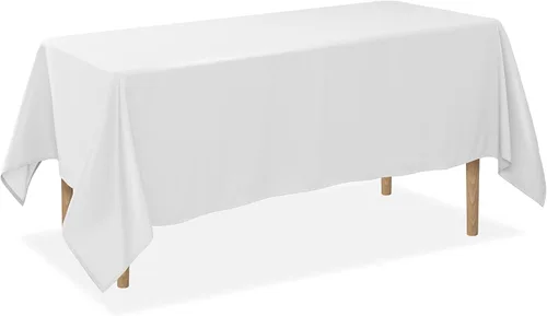 Vista 34 de Lann's Linens - Mantel rectangular de tela de poliéster de primera calidad para bodas, banquetes y restaurantes Rojo