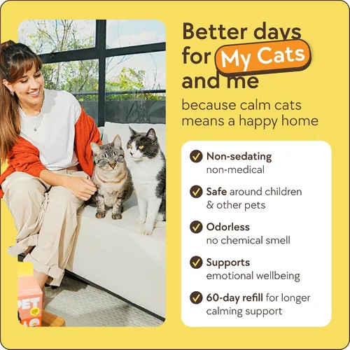 Vista 7 de TherapetMD Difusor calmante para gatos de 60 días - Difusor de feromonas para gatos para estrés, pulverización de orina, lucha contra gatos