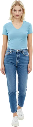 Vista 7 de Emmalise Camiseta de manga corta para mujer, cuello en V, tallas junior y plus