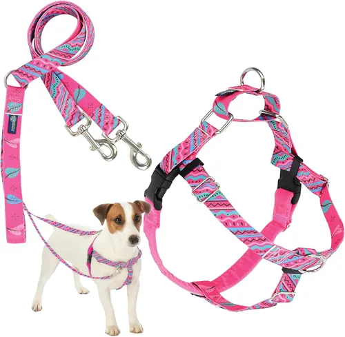 Vista 45 de 2 Hounds Design Freedom - Arnés para perro sin tirones, arnés ajustable y correa, fácil de caminar y control cómodo, se adapta a perros pequeños