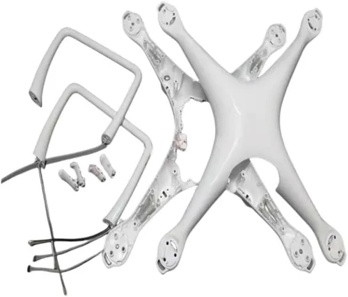 Vista 2 de [Piezas de dron] Reemplazo para DJI Phantom 4 Cuerpo Shell/Patas de engranaje de aterrizaje Cubierta inferior superior para piezas de reparación