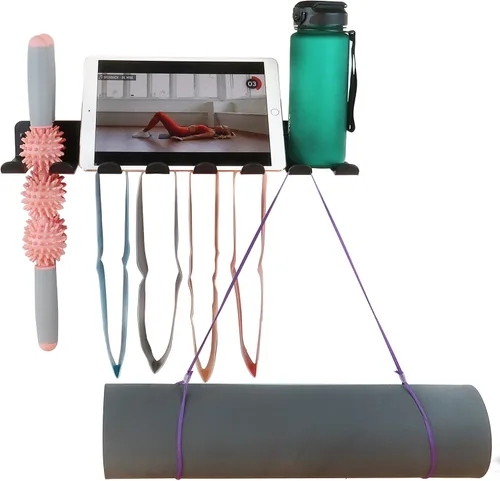 Vista 10 de Estante de almacenamiento multiusos para bandas de resistencia, correas, cuerdas de salto, rodillos de espuma, cadenas, cinturones