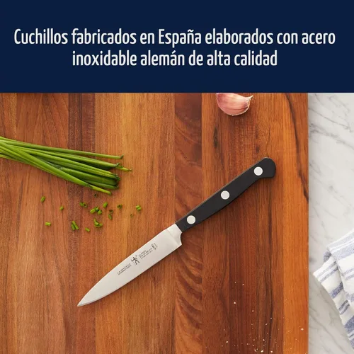 Vista 3 de HENCKELS Classic Razor-Sharp - Juego de cuchillos de cocina de 3 piezas, cuchillo de chef, cuchillo de pelar, cuchillo utilitario, ingeniería