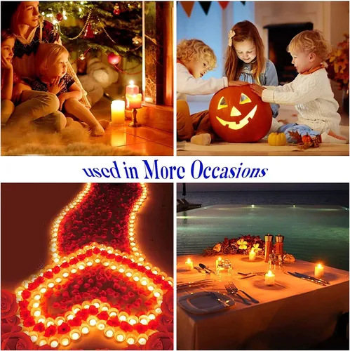 Vista 6 de Velas de té solares, 6 velas solares impermeables para exteriores, velas LED parpadeantes sin llama con sensor de luz del atardecer al amanecer